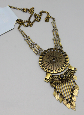 Z小合社复古vintage中古流苏民族流浪流苏项链毛衣链孤品