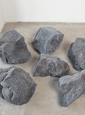 仿真石头悬浮灰色泡沫石道具摆件