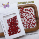 尚呓指尖秋冬红色蝴蝶结美甲饰品深红领结大小混DIY穿戴甲装 饰品