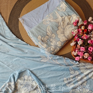 日本双面冷感150x210单人夏凉被罩 冰凉被套 新款 软糯凉滑款 夏季