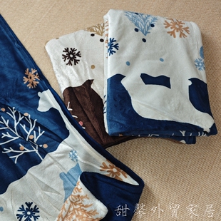 150x210法兰绒实用秋冬熊熊被套 外贸蓄热卡通风 降温了保暖被罩