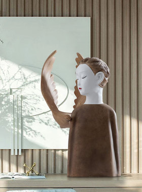 飞鸟样板客厅玄关艺术风抽象雕塑