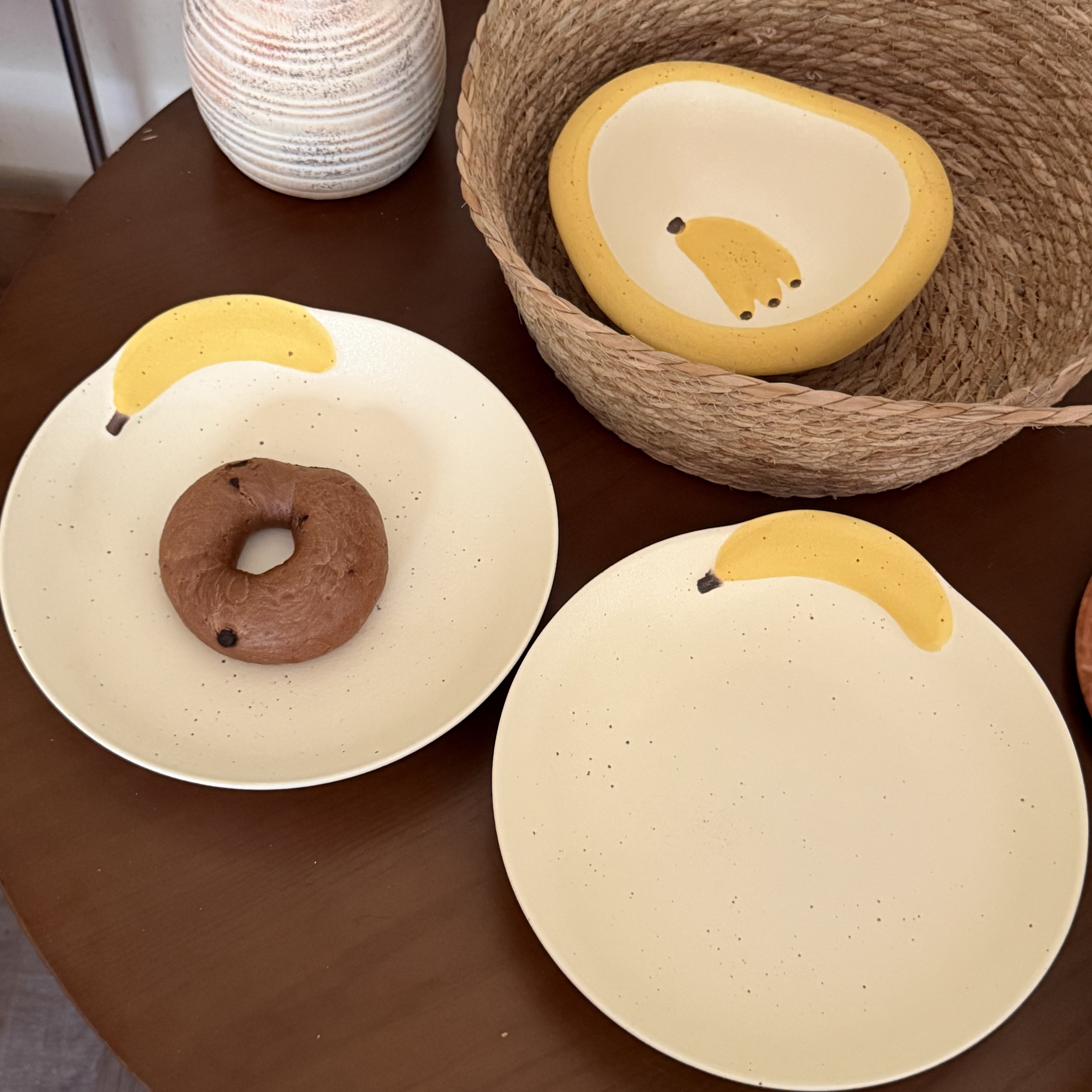 独特漂亮香蕉盘子高级感餐盘陶瓷餐具精致下午茶点心盘蛋糕甜品盘