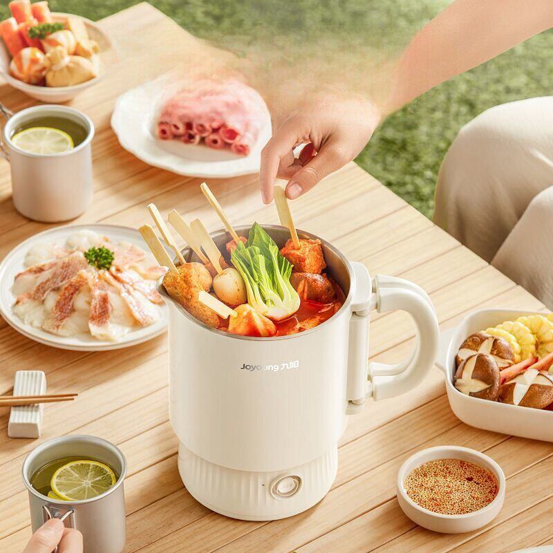 九阳旅行折叠水壶1.2L便携式水壶折叠电水壶双速火304电水壶