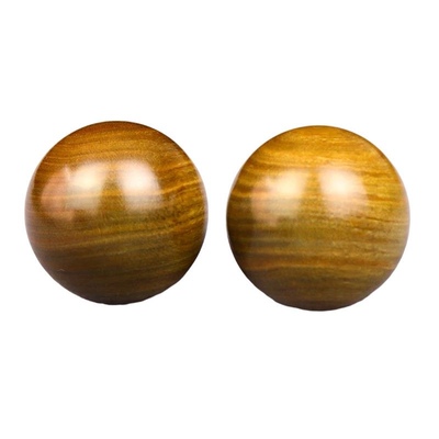 绿檀木实木手球保健球养身手握盘玩天然香味木质把玩解压手把件