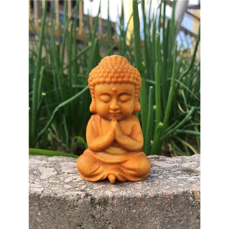 崖柏木雕释迦摩尼佛像手把件大日如来佛祖雕刻工艺品本命佛摆件