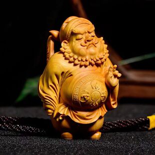 木雕送福钟馗人物降妖除魔一念之间手把件手工艺精品