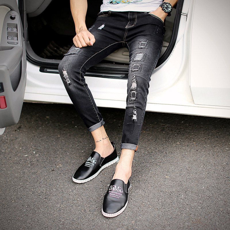 Jeans pour adolescent pieds Slim en coton - Ref 1468403 Image 5