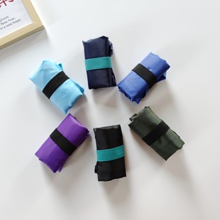 牛津便携简易可折叠购物袋 涤沦手提环保收纳袋大容量超市购物包