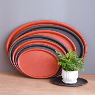 椭圆形花盆托盘加厚塑料长圆形垫底托底座陶瓷盆景多肉接水盘花托