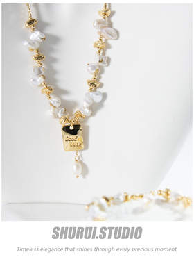SHURUI 小众设计感巴洛克珍珠项链