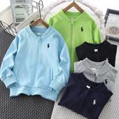 男童纯棉外套2026春秋新款 透气上衣 中大童棒球领运动夹克儿童薄款