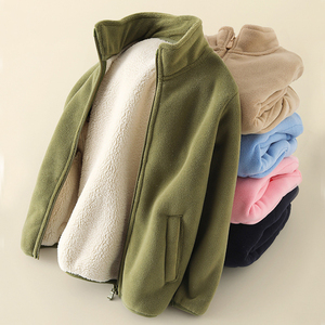 秋冬装加绒加厚儿童冲锋衣内胆女童保暖外套校服神器奥粒绒抓绒衣