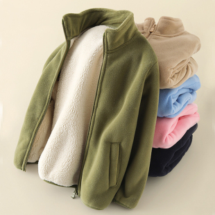 秋冬装加绒加厚儿童冲锋衣内胆女童保暖外套校服神器奥粒绒抓绒衣