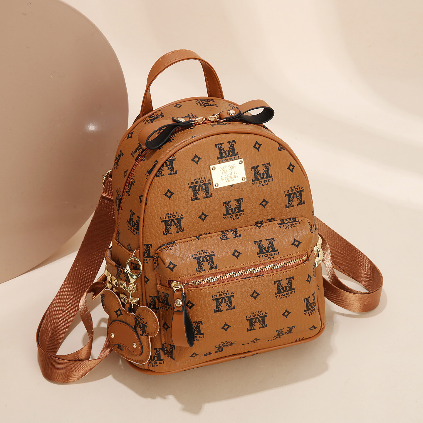 洋气高级感双肩包女2026新款时尚软皮女士小背包韩版百搭旅行包包