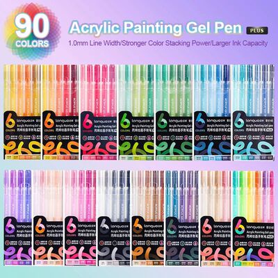 Languo 90 Colors Painting Acrylic Gel Pens Large Capacity In