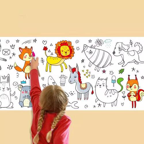 Children's Drawing Kit, 3m Long Doodle Paper Rolls, Doodle S