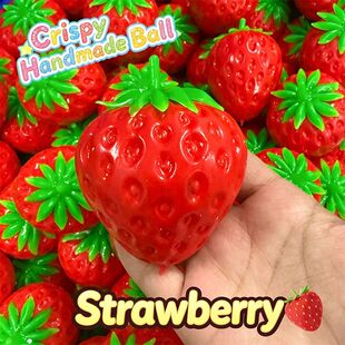 Strawberry Crunchy Stress Ball Squeeze Toy Crispy Squishy Fi