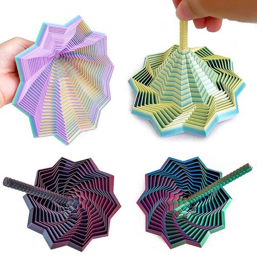 3D Printing Expanded Sensory Fidget Star Model Visual Illusi