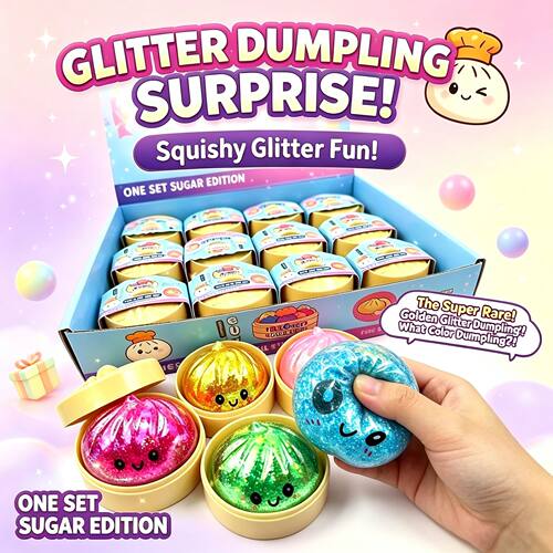 Ultra Rare Hidden Gold Glitter Dumpling Squishy Surprise Box