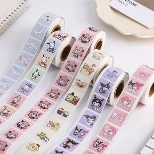 500PCS Cute Kuromi Pochacco My Melody Cartoon Stickers Roll