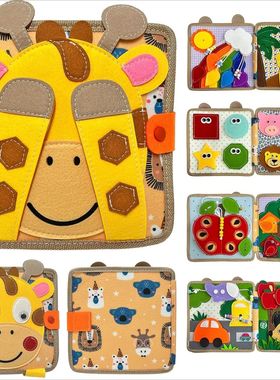 Montessori Busy Book for Toddlers,Educational Sensory Toy,Fe