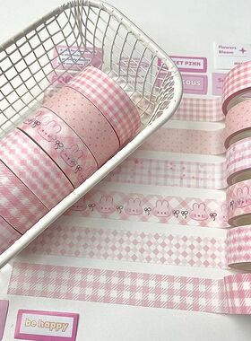6pcs/lot Kawaii Rabbit Decorative Tape Set Cute Cartoon Crea