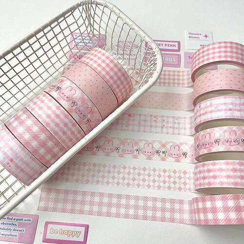6pcs/lot Kawaii Rabbit Decorative Tape Set Cute Cartoon Crea