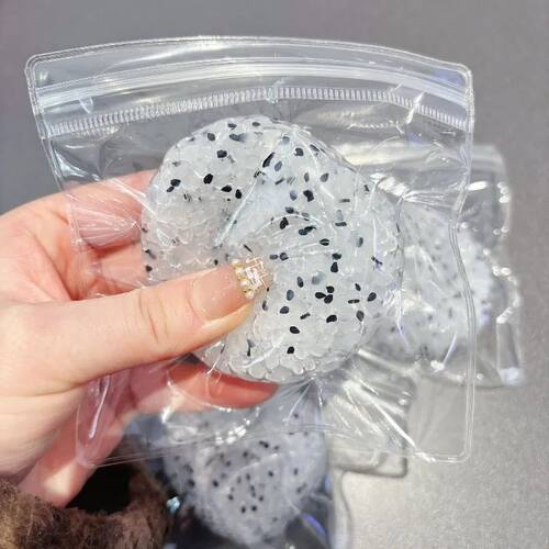 Sesame Rice Ball Handmade Squishy Toy Soft Transparent Stres