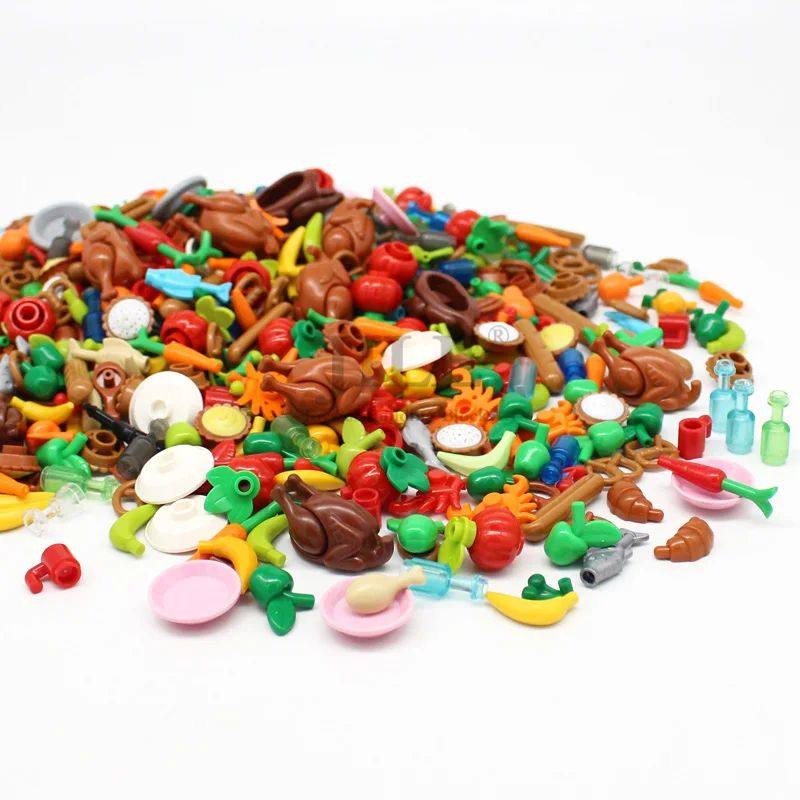 Moc Food Building Blocks Parts Fruit Frish Dish Drumstick Sa