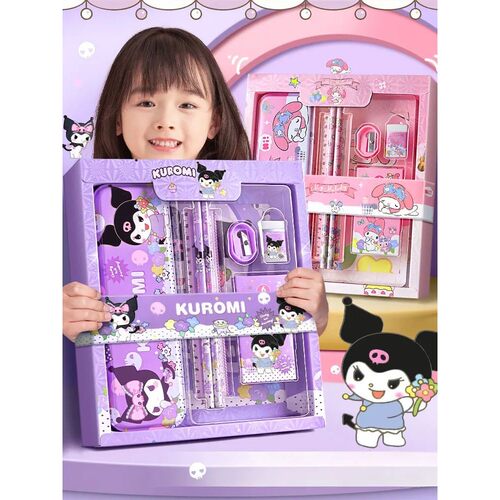 Kuromi Stationery Set Cartoon Cinnamoroll My Melody Pencils