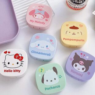 Box Hello Kitty Kawaii Kuromi Lenses Cinnamoroll Por Contact