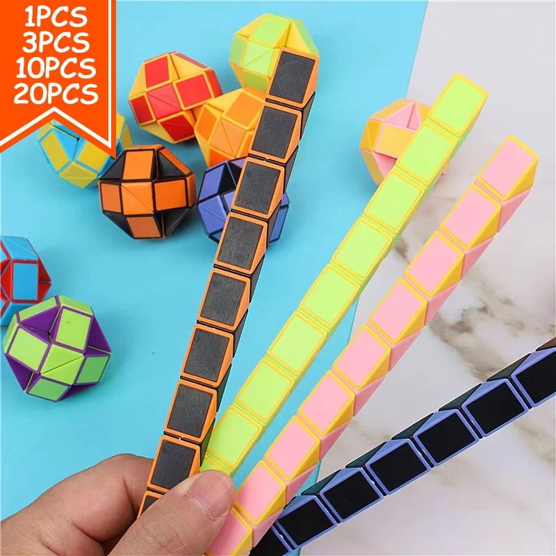 1/20Pcs Folding Magic Snake Ruler Puzzle - Antistress Educat