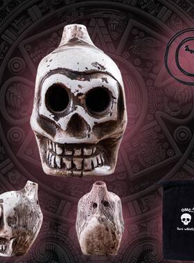 Aztec Skull Whistle, Creepy Loud Human Scream War Death Whis