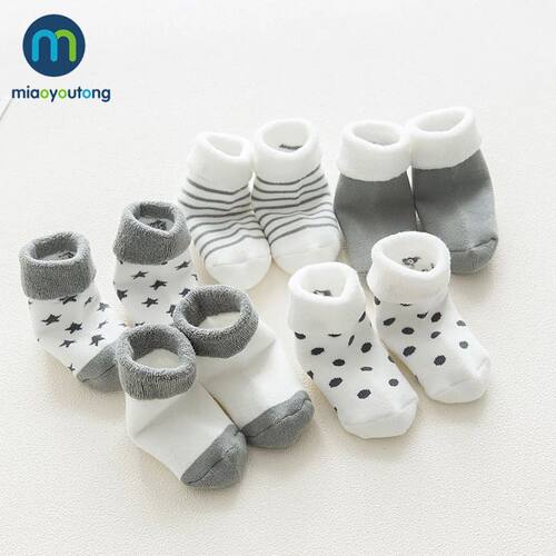 5 Pair High Quality Thicken Cartoon Comfort Cotton born Sock
