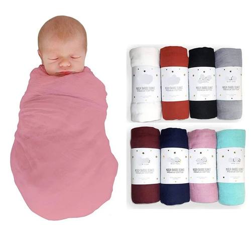120*120cm Muslin 70% Bamboo Baby Blanket Soft Newborn Blanke