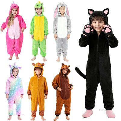 Kigurumi Kids Cat Animal Cartoon Pajamas Children Sleepwear