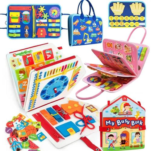 Busy Board Montessori Toys for Toddler Busy Book Sensory Pre