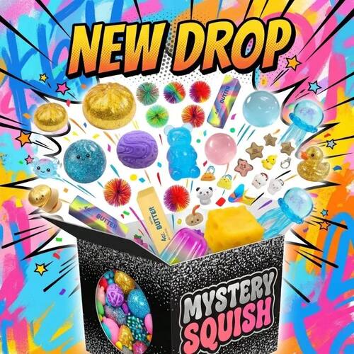 Squish Time Nee Doh Mystery Blind Box, Random Squeeze Fidget