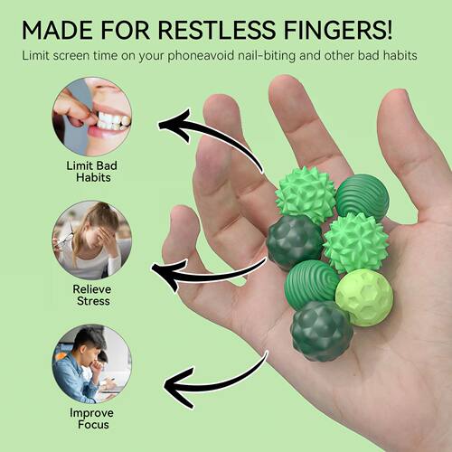 Sss-Relief Magnetic Ball Toy Durable Rubber Fidget Spinner T