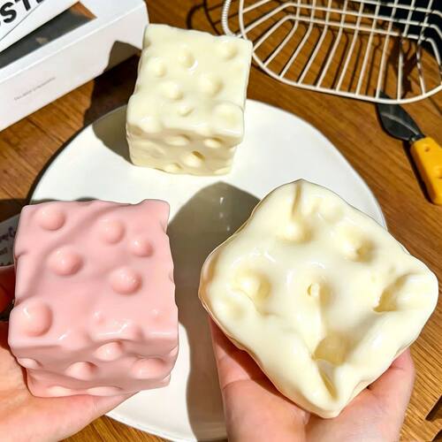 Cheese Block Squishy Fidget Toy Slow Rebound Vaseline Stress