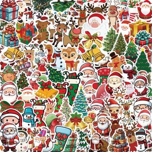 100PCS Santa Claus Graffiti Stickers Decorate Guitar Noteboo