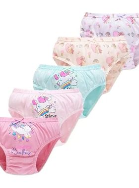 5Pcs/Set Assorted Styles Cute Cartoon Girls Underwear Pantie