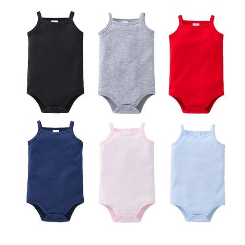 1/3/4/5/6 Pcs Baby Girls Clothes 100%Cotton Solid White Slee