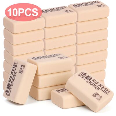 1-10PCS 4B Pencils Eraser Student Office School Stationery W
