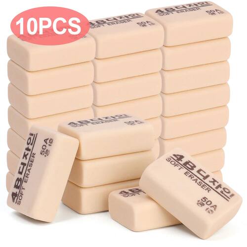 1-10PCS 4B Pencils Eraser Student Office School Stationery W