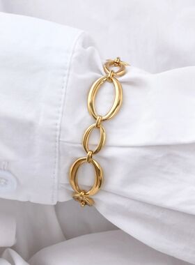Distinctive Elliptical Bracelet for Women,Hand-made Chain St