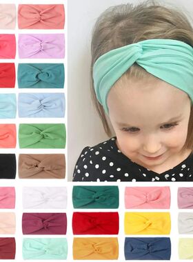 1 PCS Spring Summer Solid Color Baby Headband Girls Twisted