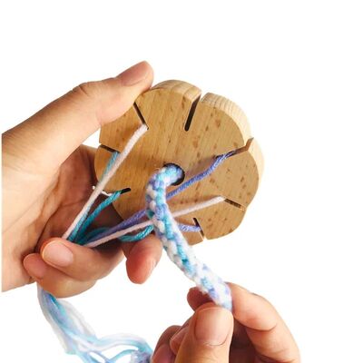 Montessori Toys Braiding Game for Girls Boys Wood Small Weav