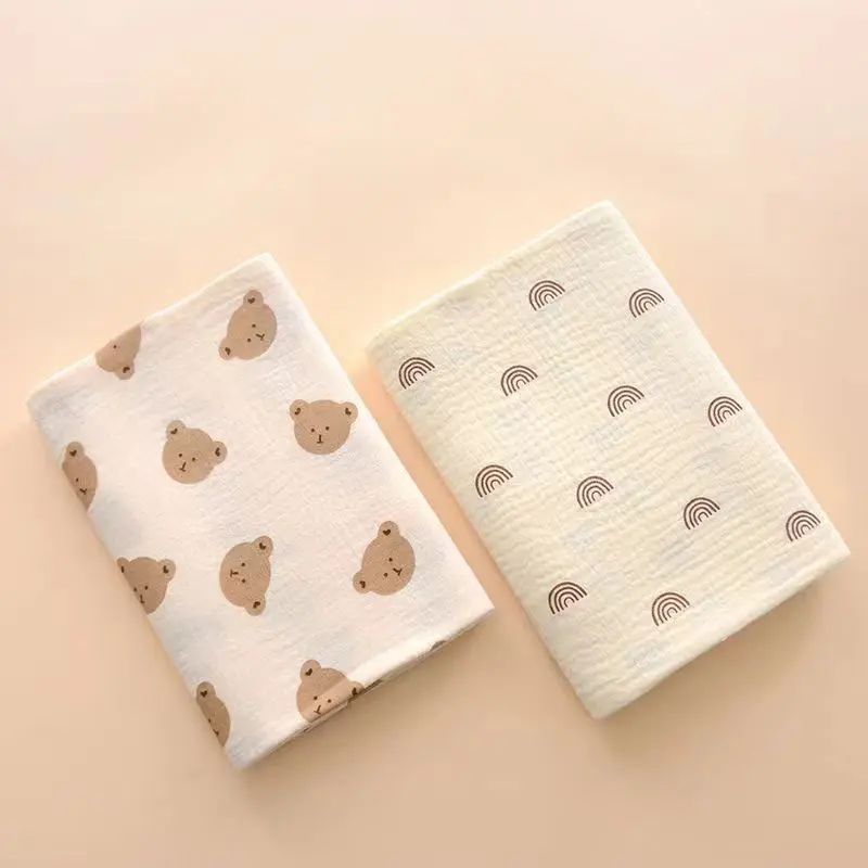 2Pc 80*80cm Cotton Muslin Baby Receiving Blankets for Girls